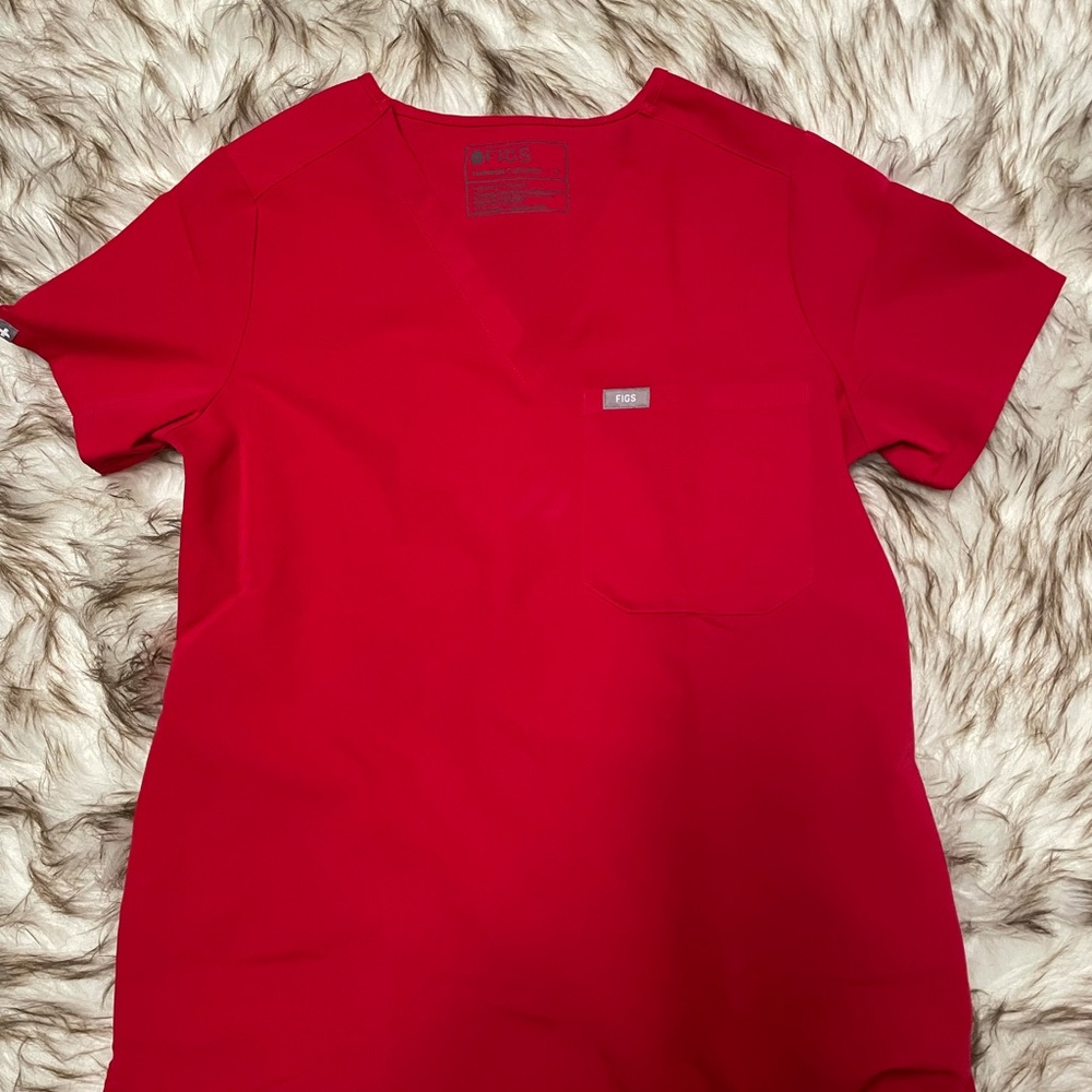 COPY - FIGS SCRUBS RED SET